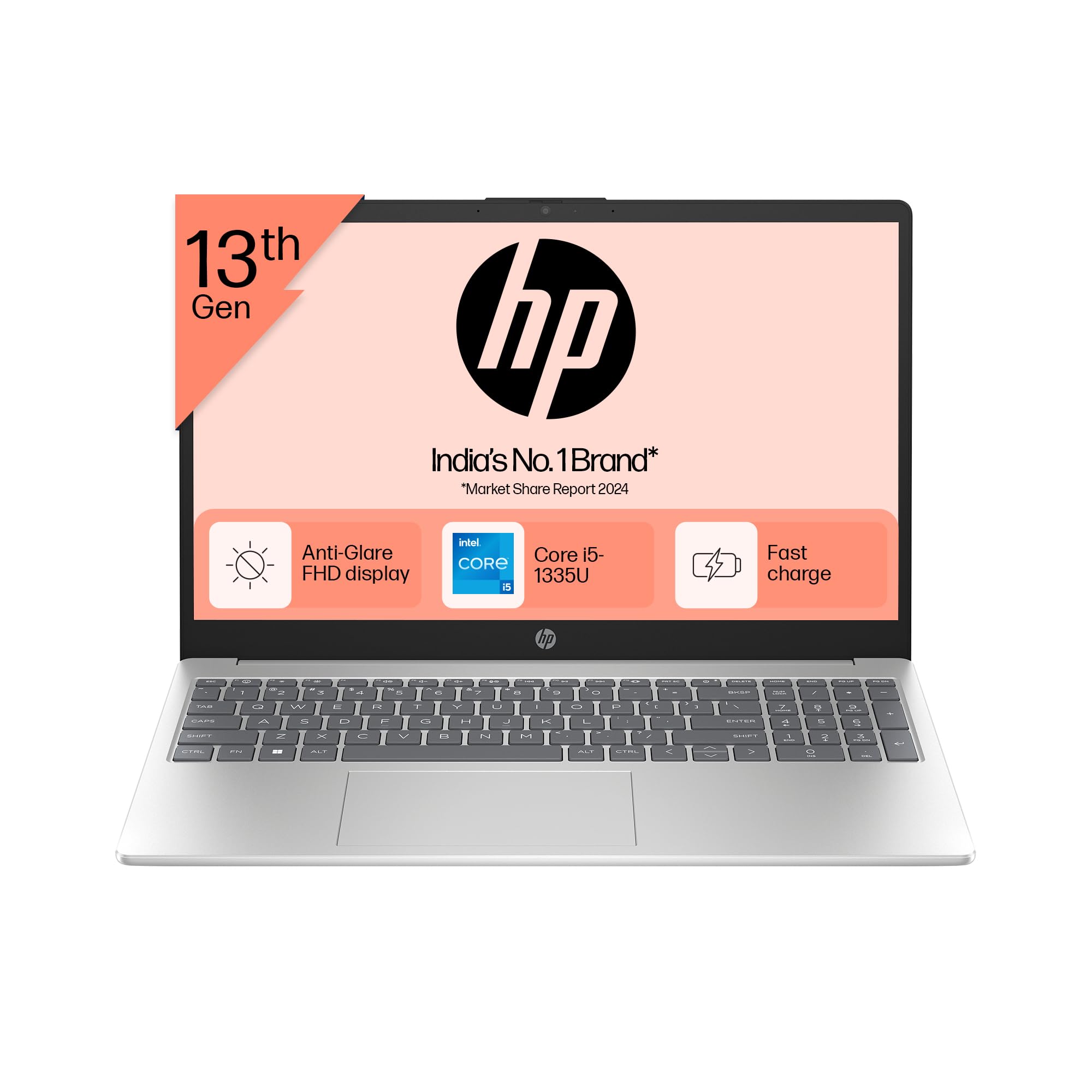 HP Laptop 15, 13th Gen Intel Core i5-1335U, 15.6-inch (39.6 cm